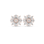 1.24 CT Marquise & Pear Diamond Floral Stud Earrings