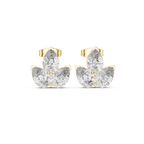 2.94 CT Pear Diamond Trio Stud Earrings