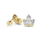 2.94 CT Pear Diamond Trio Stud Earrings