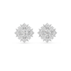 4.12 CT Marquise Diamond Floral Cluster Stud Earrings