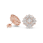 4.12 CT Marquise Diamond Floral Cluster Stud Earrings