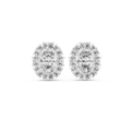 1.69 CT Oval Diamond Halo Stud Earrings