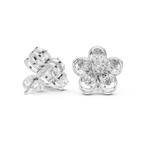 1.59 CT Oval Diamond Floral Stud Earrings