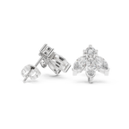 1.34 CT Marquise Diamond Floral Drop Stud Earrings