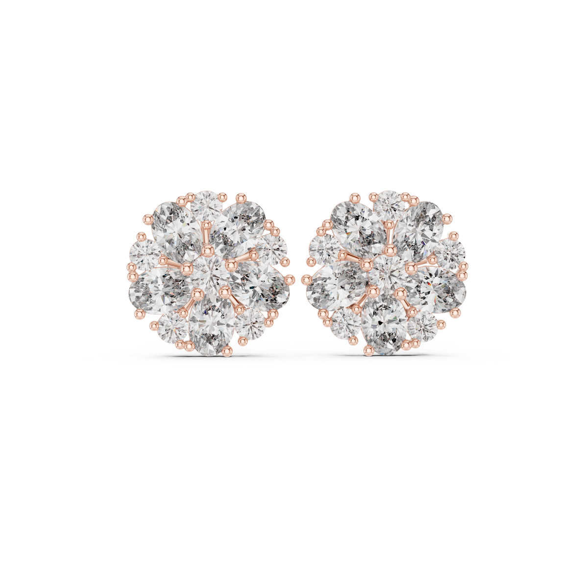Aurora Bloom Diamond Earrings, gallery image — Jewelix Atelier