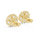 2.97 CT Oval Diamond Floral Cluster Stud Earrings