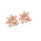 1.59 CT Marquise Diamond Floral Stud Earrings