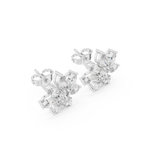 1.59 CT Marquise Diamond Floral Stud Earrings