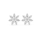 1.59 CT Marquise Diamond Floral Stud Earrings