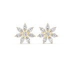1.59 CT Marquise Diamond Floral Stud Earrings