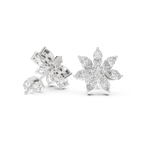 1.59 CT Marquise Diamond Floral Stud Earrings