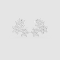 1.74 CT Round Diamond Cluster Drop Earrings