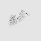 1.74 CT Round Diamond Cluster Drop Earrings