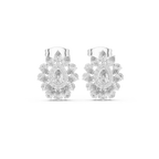 1.30 CT Pear Cut Diamond Floral Cluster Stud Earrings