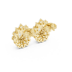 1.30 CT Pear Cut Diamond Floral Cluster Stud Earrings