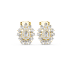 1.30 CT Pear Cut Diamond Floral Cluster Stud Earrings