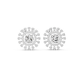 2.02 CT Cushion Cut Double Halo Diamond Stud Earrings