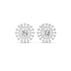 2.02 CT Cushion Cut Double Halo Diamond Stud Earrings