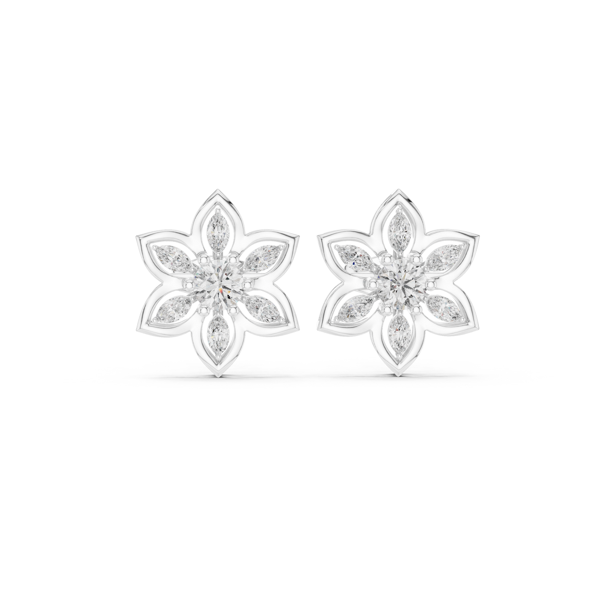 Blossom Royale Diamond Earrings — Jewelix Atelier