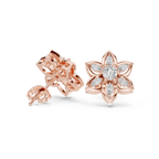 0.66 CT Floral Marquise Diamond Stud Earrings