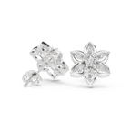 0.66 CT Floral Marquise Diamond Stud Earrings