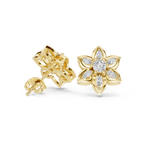 0.66 CT Floral Marquise Diamond Stud Earrings