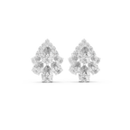 1.97 CT Pear Diamond Vintage Halo Stud Earrings