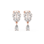 1.19 CT Pear & Marquise Diamond Drop Earrings