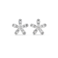 2.31 CT Oval Diamond Floral Cluster Stud Earrings