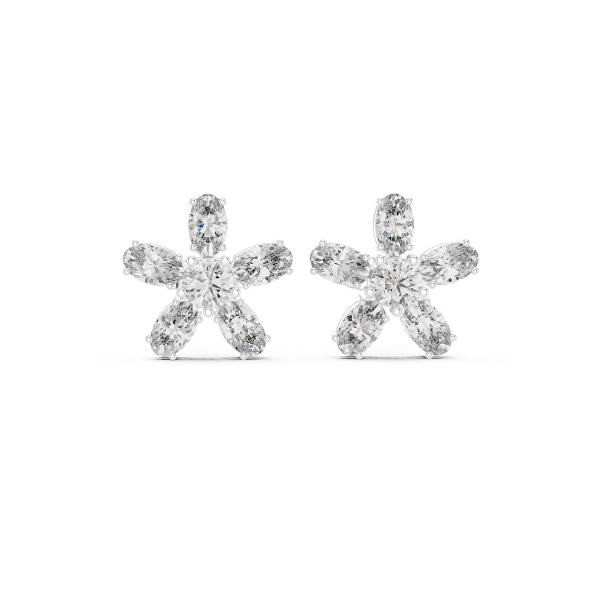 Bloom Royale Diamond Earrings — Jewelix Atelier