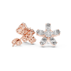 2.31 CT Oval Diamond Floral Cluster Stud Earrings