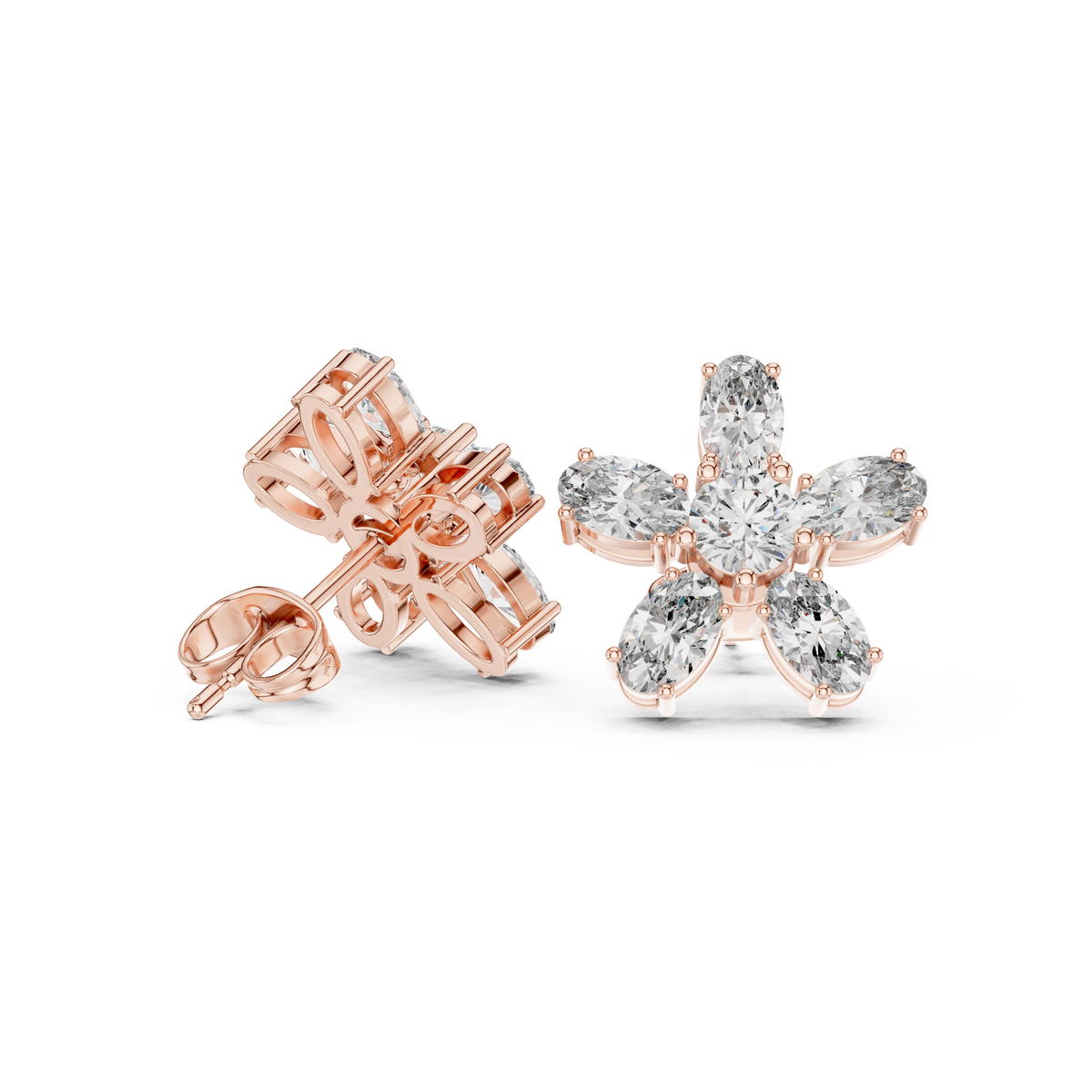 Bloom Royale Diamond Earrings, lifestyle view — Jewelix Atelier