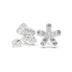 2.31 CT Oval Diamond Floral Cluster Stud Earrings