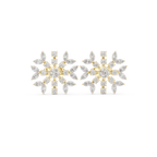 1.15 CT Diamond Snowflake Starburst Stud Earrings