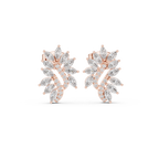 0.61 CT Marquise Diamond Feather Leaf Stud Earrings