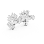 0.61 CT Marquise Diamond Feather Leaf Stud Earrings