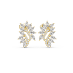 0.61 CT Marquise Diamond Feather Leaf Stud Earrings