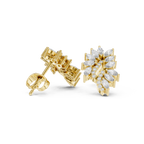 0.61 CT Marquise Diamond Feather Leaf Stud Earrings