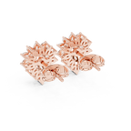 0.62 CT Marquise Diamond Floral Burst Stud Earrings
