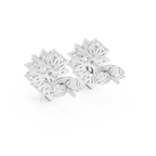 0.62 CT Marquise Diamond Floral Burst Stud Earrings
