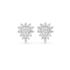 0.62 CT Marquise Diamond Floral Burst Stud Earrings