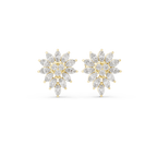 0.62 CT Marquise Diamond Floral Burst Stud Earrings