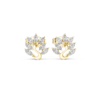 0.31 CT Marquise Diamond Swan Motif Stud Earrings