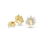 0.31 CT Marquise Diamond Swan Motif Stud Earrings