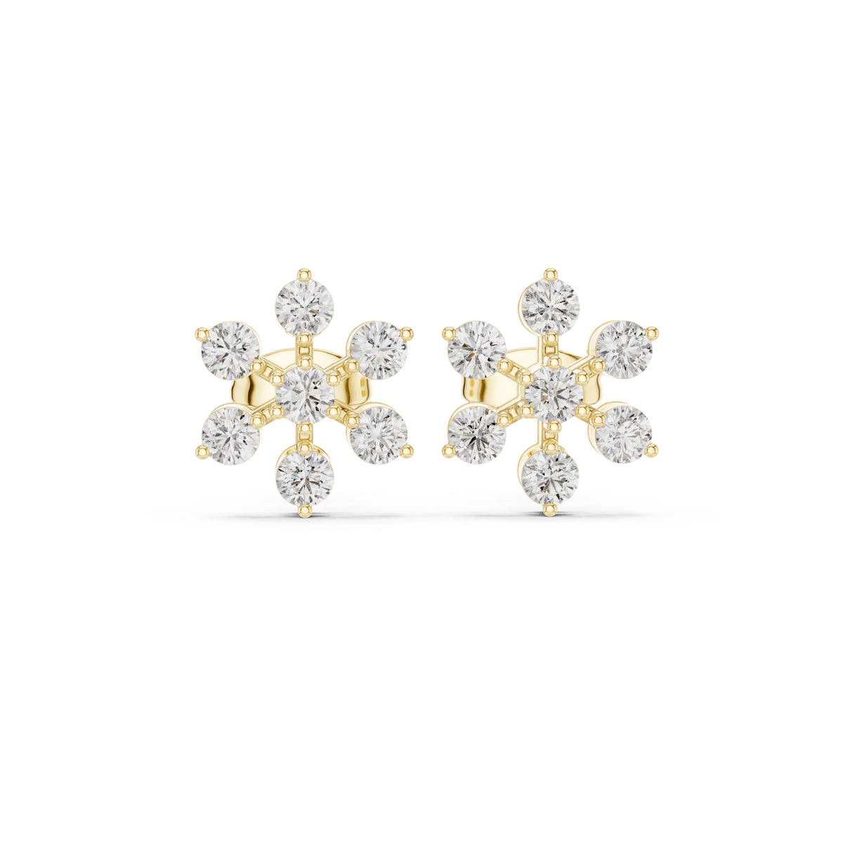 Celestial Bloom Diamond Earrings, additional photo — Jewelix Atelier