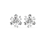 1.16 CT Oval Floral Diamond Stud Earrings