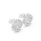 1.01 CT Pear Halo Diamond Drop Stud Earrings