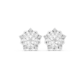 0.21 CT Hexagon Cluster Diamond Stud Earrings