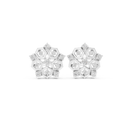 0.21 CT Hexagon Cluster Diamond Stud Earrings