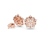 0.21 CT Hexagon Cluster Diamond Stud Earrings